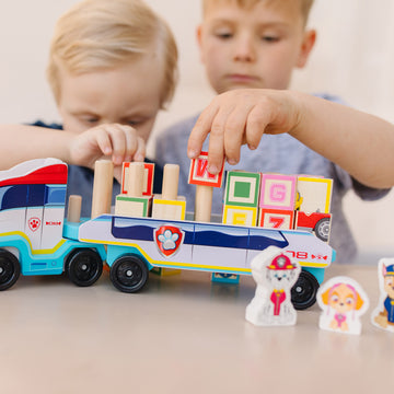 Melissa & Doug X PAW Patrol Wooden ABC Block Truck